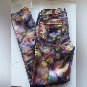JUSTICE MUTICOLOR Metallic JEANS